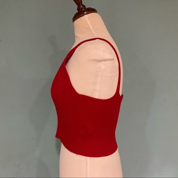 SHEIN Sleeveless Red Summer Cropped Top Size Small - Picture 2 of 7